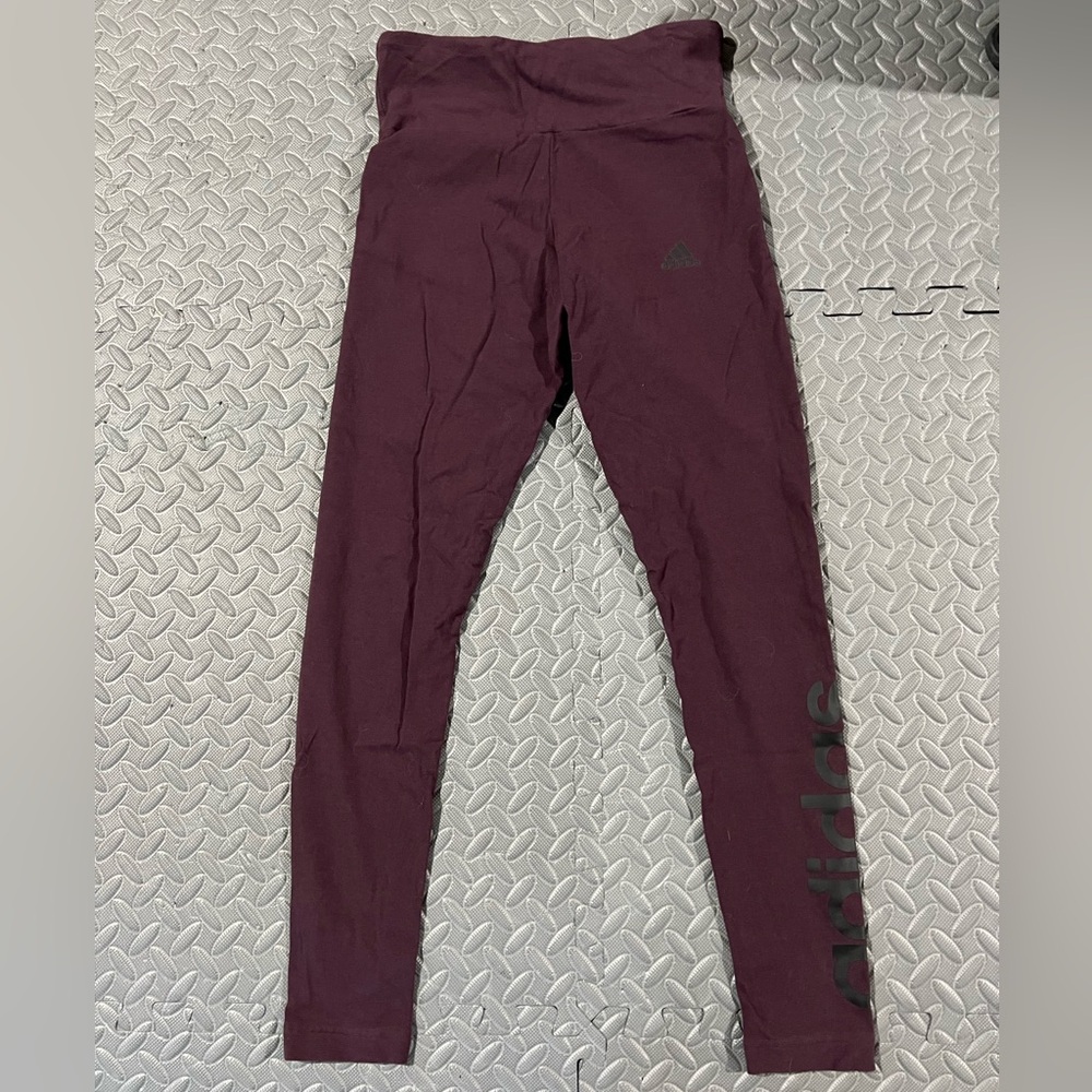 Women’s burgundy adidas leggings